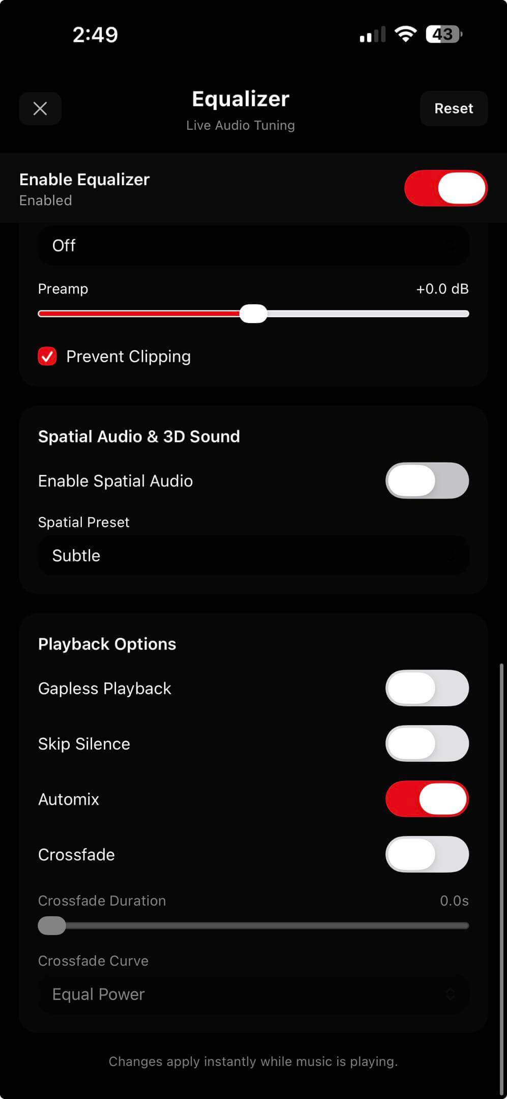 Playback flow controls